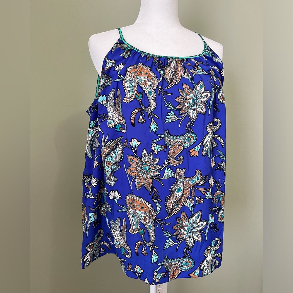 Loft blue multi colored tank size XL